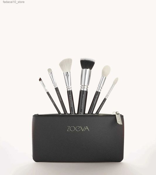 Pinceles de maquillaje ZOEVA Pinceles Maquillaje Negro 6/9 piezas Corrector de alta calidad Sombra de ojos Destacados y contorno de pelo de cabra Pincel de maquillaje cosmético Q240126