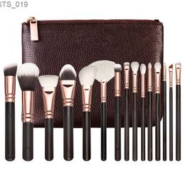 Pinceaux de maquillage Zoeva MakeupBrush Set 15 pièces meilleure qualité ensemble de maquillage professionnel fard à paupières Eyeliner mélange crayon cosmétiques outils avec sac en polyuréthane