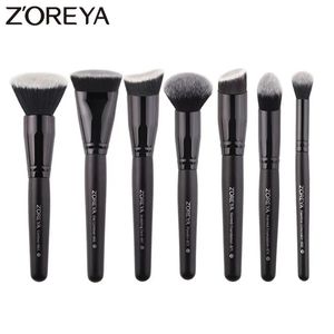 Make-up Kwasten ZOREYA Zwarte Set Oog Gezicht Cosmetische Foundation Poeder Blush Oogschaduw Kabuki Blending Make-up Borstel Beauty Tool 231211