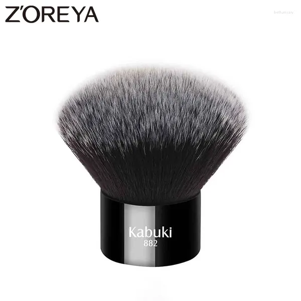 Makeup Brushes Zoreya Brand Women Fashion Black Kabuki Brush Soft Soft Synthetic Hair Face Face Outils portable à prendre et à utiliser facile