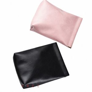 Trousse de maquillage Sac de rangement pour serviettes hygiéniques PU W Pouch Sac de rangement pour femmes Sac de maquillage de voyage Rouge à lèvres Cosmétique Feuille Printemps T4PK #