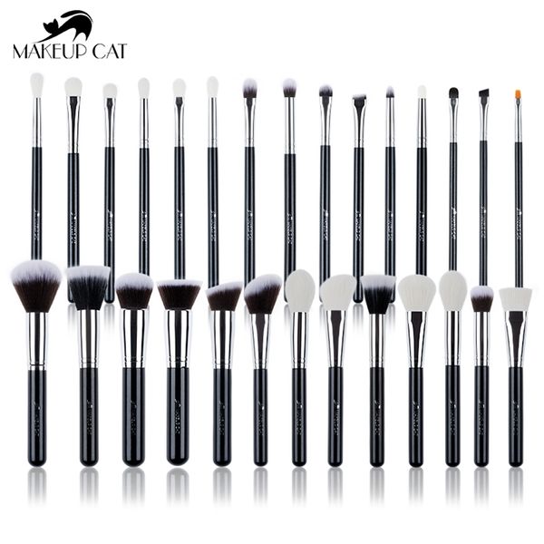 Maquillaje Cat-Black Juego de pinceles de maquillaje Herramienta profesional Pinceles de pelo sintético Base en polvo Contorno Sombra de ojos pinceles de maquillaje 220616