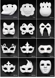 Make -up dance witte maskers embryo mal diy schilderen handgemaakt masker pulp dieren Halloween Festival Party