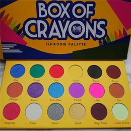 Palette de fards à paupières maquillage BOX OF CRAYONS Eyeshadow iShadow Palette 18 Color Shimmer Matte Eyeshadow Palette livraison gratuite