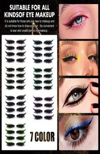Make-up Eyeliner Ogen Sticker Herbruikbare Eyeliners En Wimpersticker 4pairsset Glitter Waterdichte Zelfklevende Oogleshes Sticker6021008