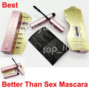 Maquillage Visage Mieux que le sexe Mascara Mascara noir frais Élongation imperméable épaisse Plus de volume 8 ml de cils Longues crèmes pour les cils charmants