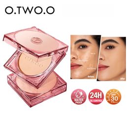 Make-up Gezichtspoeder 24 uur Oliecontrole SPF 30 PA Langdurig Waterdicht Mat Gezicht Cosmetische setting Compact poeder 240220