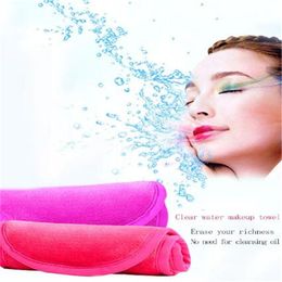Maquillage visage serviette microfibre tissu pour le visage maquillage nettoyant lavable propre mascara cosmétiques avec de l'eau DHL livraison gratuite