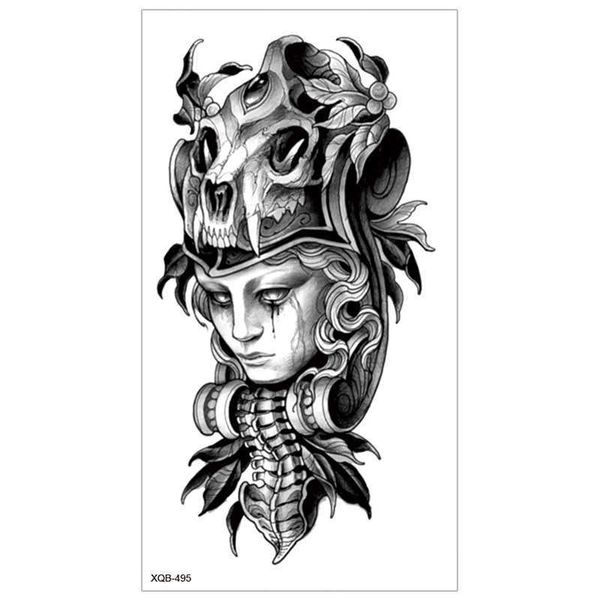 Maquillage ARM complet Nouveau tatouage Autocollant Beau serpent imperméable Tiger Black Tiger Lion