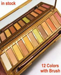 Maquillage Palette de fard à paupières miel avec pinceau NK 12 couleurs fard à paupières mat miroitant palette de fard à paupières nu chaleur célèbre fard à paupières8940407