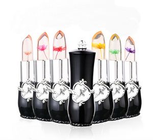 Maquillaje Jelly Crystal Lip Balms Lipstick impermeable Temperatura de flores de gelatina Cambio de crema hidratante de larga duraci￳n Labios