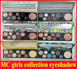 Makeup M Cosmetics Girls Collection Colonte de fard à paupières et palette de surligneur Basic Power Power Hungry Rockin 6 Styles à paupières 9 couleurs DHL6588142