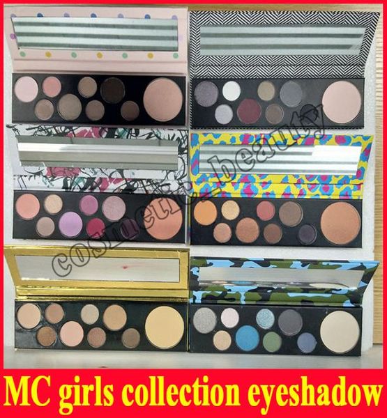 Maquillage M Cosmetics Girls Collection palette de fard à paupières et surligneur Basic Bitch Power Hungry rockin 6 styles fard à paupières 9 couleurs DHL7923441