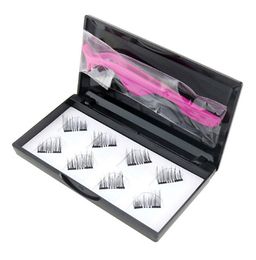 Make-up magnetische wimpers onzichtbare magnetische wimpers make-up 3D-nertsen valse wimpers met pink magneet wimpers dikke volledige strip