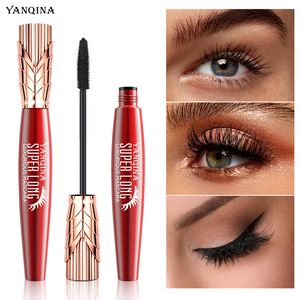 Luxe Crown Mascara Lange 4D Zijdevezel Lash Mascara 24H Langdurige Curling Dikke Waterdichte Vloeibare Mascara 8g YANQINA