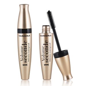 Maquillaje Máscara Sexy Negro Impermeable Tubo dorado Alargado Grueso Curling Volumen I Seconde Larga duración Coloris Yanqina Ojos Maquillaje