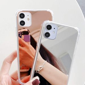 Maquillage Miroir Acrylique Téléphone Cas Dur En Plastique TPU Shell Pour iPhone 14 Pro Max Plus Mode iPhone14 13 12 11 7 8 X XR XS Antichoc Protecteur Designer Maquillage Couverture Arrière