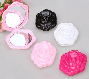 Makeup Mirror Couleur rose Renture Rose Fleur Forme Cosmetic Makeup Miroir compact 3D STÉRÉO DOUBLE 100PCSLOT4030162