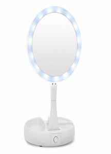 Makeup Mirror l'outil de cosmétique miroir de maquillage à double face éclairée pour femmes6091170