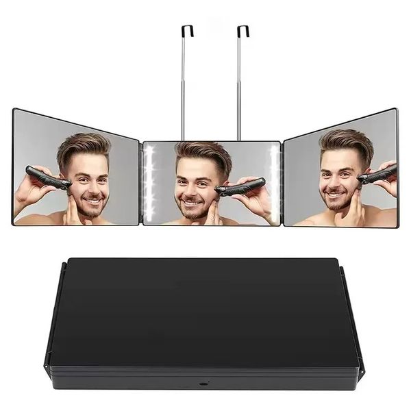 Makeup Mirror Trifold Flinable à 360 degrés de salle de bain arrière View Hauteur réglable Couper Sylling Rasage Cosmetic Haircut Tools