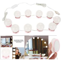Makeup Mirror Vanity LED ampoule Kit USB Charge de charge Cosmetic Lighted Making Mirrors Bulb Adjustable Lightness Lights7869677