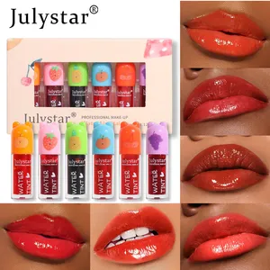 Make-upspiegel Waterglans Lip Glazuur Kit Lip Tint Vloeistof Niet-vervagende Non-stick Cup Hydraterende Lipstick Water