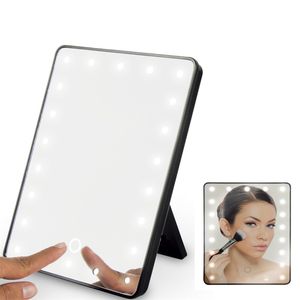 Make-upspiegel met 16 LED's cosmetische spiegel met touch dimmer switch batterij bediende ijdelheidstribune voor tafelblad 2110 v2