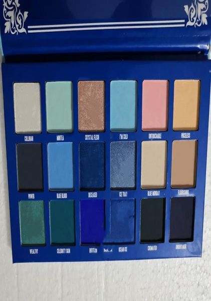 Maquillaje Paleta de sombras de ojos moderna Paleta de sombras de ojos limitada de 18 colores con pincel Paleta de sombras de ojos Blue Blood de cinco estrellas sombreado de ojos8063889