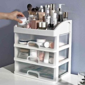 Maquillage Organisateur Tiroirs En Plastique Cosmétique Boîte De Rangement Bijoux Conteneur Cas Brosse Titulaire Tiroir Vernis À Ongles Bureau Rack Grand