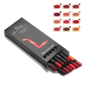 Make-up Pudaier Lipliner Sexy matte waterdichte Lipliner Pencil Kit Langdurige lippenstift lipliner Naakt Contour Beauty tool 12 kleuren / set