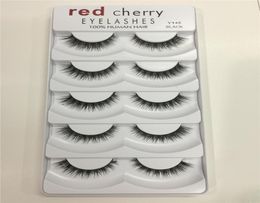 Maquillage Red Cherry False Cils 5 paires paires 8 styles Natural Long Maquillage Professional Big Eyes High Quality DHL 8636969