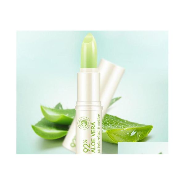 Desmaquillador Bioaqua Cuidado de la piel facial Reparación de aloe natural Bálsamo labial Incoloro Labios de larga duración Nutriente Hidratante Entrega de gotas Dhcqo