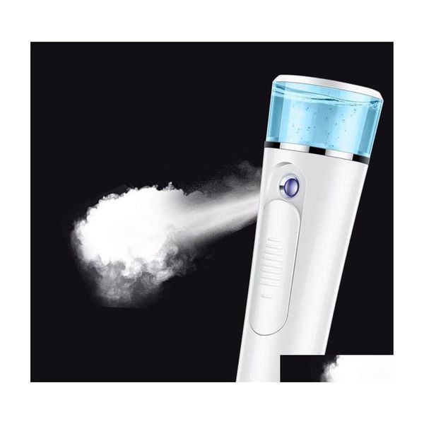 Démaquillant Drop Portable Mini Face Spray Bottle Nano Mister Facial Hair Steamer Usb Rechargeable Power Bank Pulvérisateur 2 En 1 Trave Dhk6V