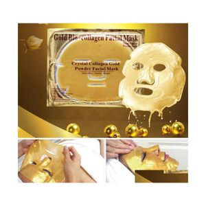 Makeup Remover Gold Biocollagen Facial Mask Crystal Powder Collagen Moisturizing Antiaging Face Drop Delivery Health Beauty Dhcif