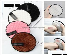 Makeup Remover Health Beauty Microfiber Tissud Pads Facial Puff Coton Double couche Face Nettoyant serviette Reusab DHWDE9496205