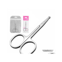 Ciseaux de maquillage 2.0 en acier inoxydable nez rond cheveux petite couleur coupe des sourcils outils de beauté livraison directe accessoires de santé Dhebb