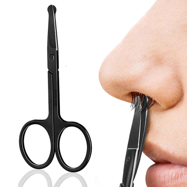 Ciseaux de maquillage Nez Oreille Épilation En Acier Inoxydable Petit pour Hommes Femmes Courbe et Arrondi Sécuritaire Tondeuses Coupe 230627