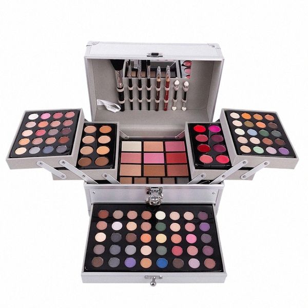 Coffret cadeau Coffret mystère complet Rouge à lèvres Fard à paupières Brillant à lèvres Blush Brosse Rouge à lèvres Maquillage complet Cosmétiques pour femmes F7yz #