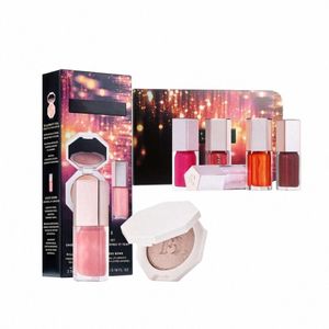 Ensemble de maquillage Gloss Bomb Collecti Lèvres et visage Surligneur Set Nourrissant Wear Plumper Lip Gift Box Kit de maquillage Full Profial 21Ng #