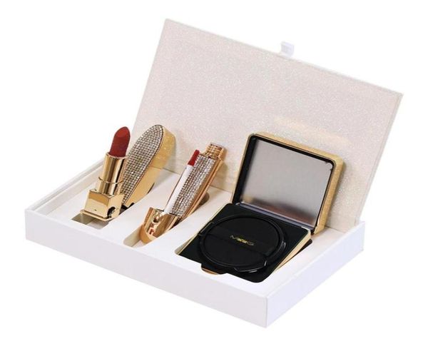 Ensemble de maquillage antiadhésif de haute qualité Glaze à lèvres Glaze à lèvres Matte Air Cushion BB Cream Foundation Cosmetic Set 7978523