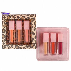 Juego de maquillaje, lápiz labial líquido resistente al agua, brillo de labios, etiqueta privada, Kit de labios resistente al agua duradero, logotipo personalizado Q8L1 #