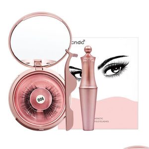 Make -up sets IBCCCNDC magnetische vloeistof eyeliner oogset gemakkelijk om langdurige valse wimpers te dragen met pincet roségouden druppel leveren dh3dh