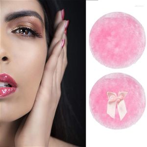 Make -up sponzen 1 pak 4 inch grote poeder puff zacht pluche lichaam met transparante opbergdoos