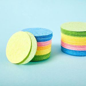 Make Sponzen 100/50 Pcs Gecomprimeerd Natuurlijke Cellulose Gezichtsreiniging Huidverzorging Gereedschap Spons Verwijderen Katoen Gezicht Wasborstel