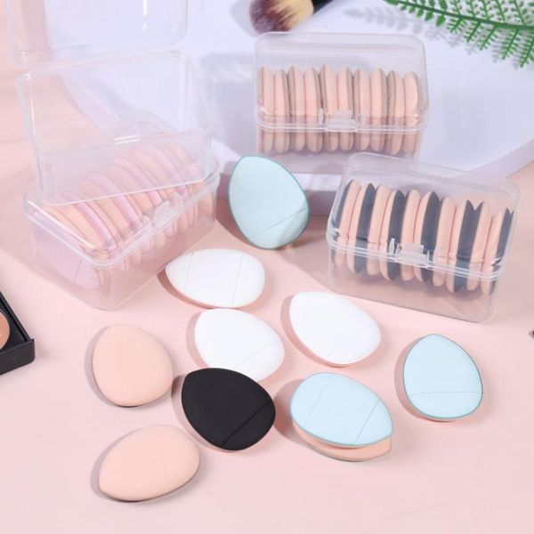 Éponges de maquillage 10 pièces/boîte Mini doigt bouffée éponge correcteur fond de teint détail professionnel coussin cosmétique outil