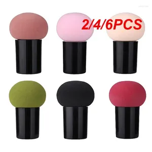 Make-up Sponzen 2/4/6PCS Ronde Kop Kleine Paddestoel Bladerdeeg Spons Tool Kalebas Niet Eten Poeder luchtkussen BB En Nat