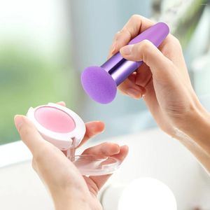 Éponges de maquillage 3 pièces fond de teint beauté stylo éponge brosse poudre bouffée ensemble violet mélangeur avec poignée