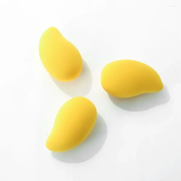 Éponges de maquillage 3 pièces forme de mangue éponge douce visage beauté cosmétique poudre bouffée outils de maquillage