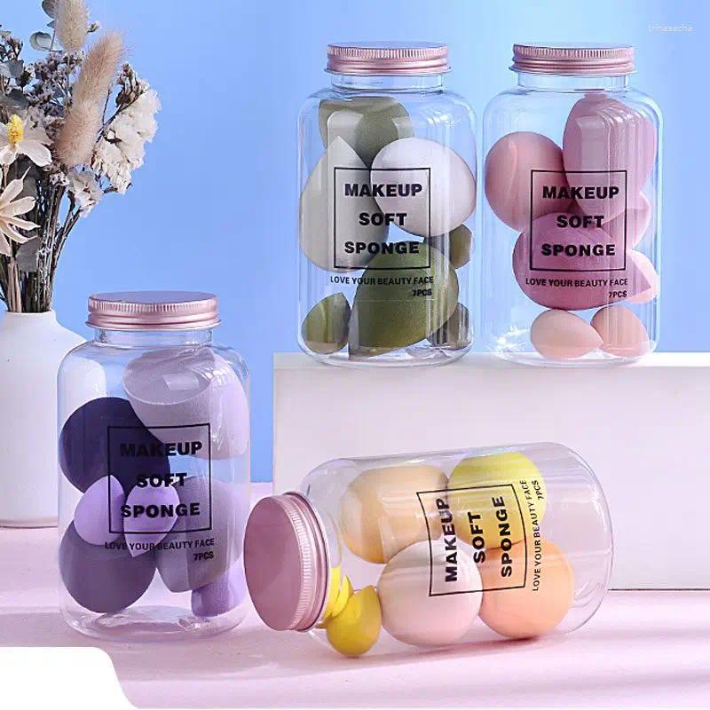 Makeup Sponges 7st Canned Cosmetic Sponge Set Dry and Wet Liquid Foundation Powder Puff Professional Tools Make-Up Artist