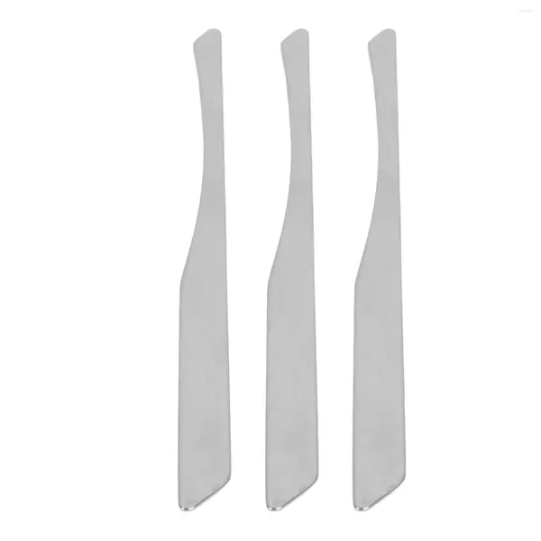 Éponges de maquillage spatule en métal plate en acier inoxydable à Double tête multifonctionnelle facile à nettoyer pour Salon de beauté